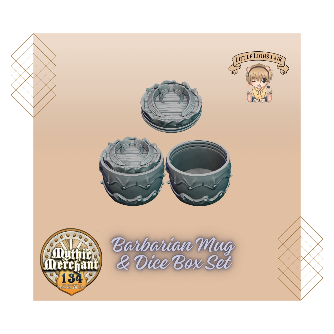 The Barbarian Mythic Mug & Dice Box Set