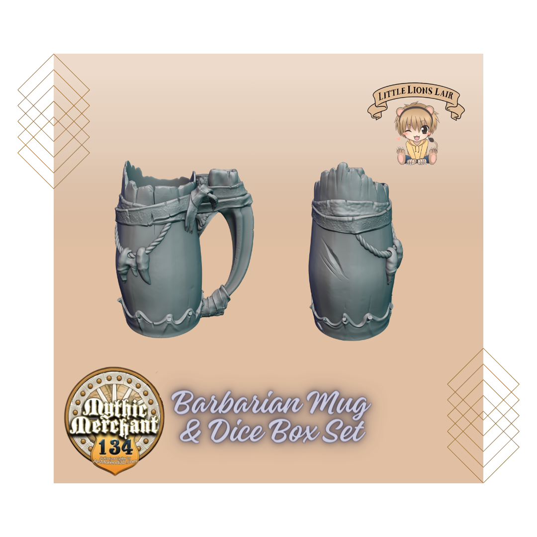 The Barbarian Mythic Mug & Dice Box Set
