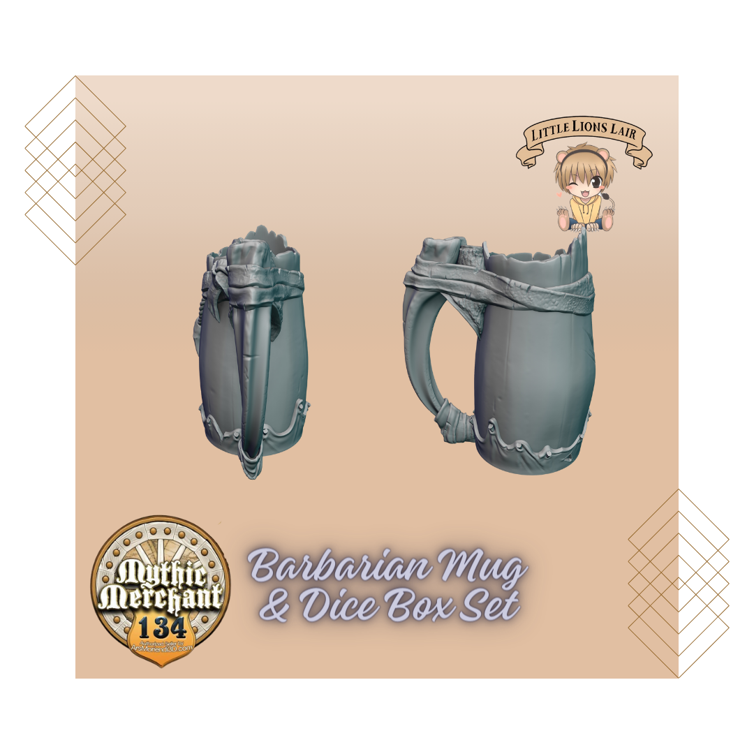 The Barbarian Mythic Mug & Dice Box Set