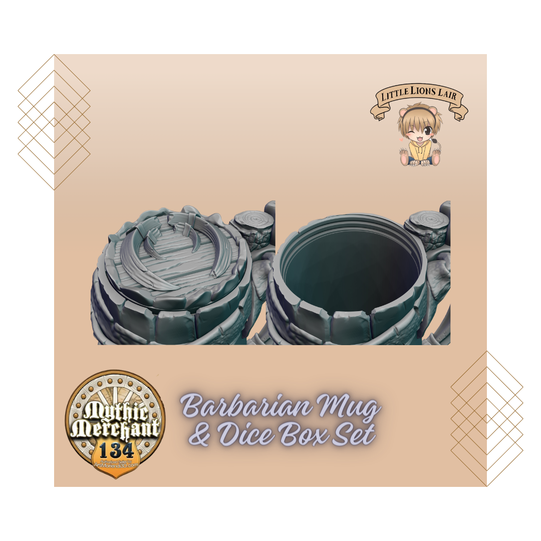 The Barbarian Mythic Mug & Dice Box Set