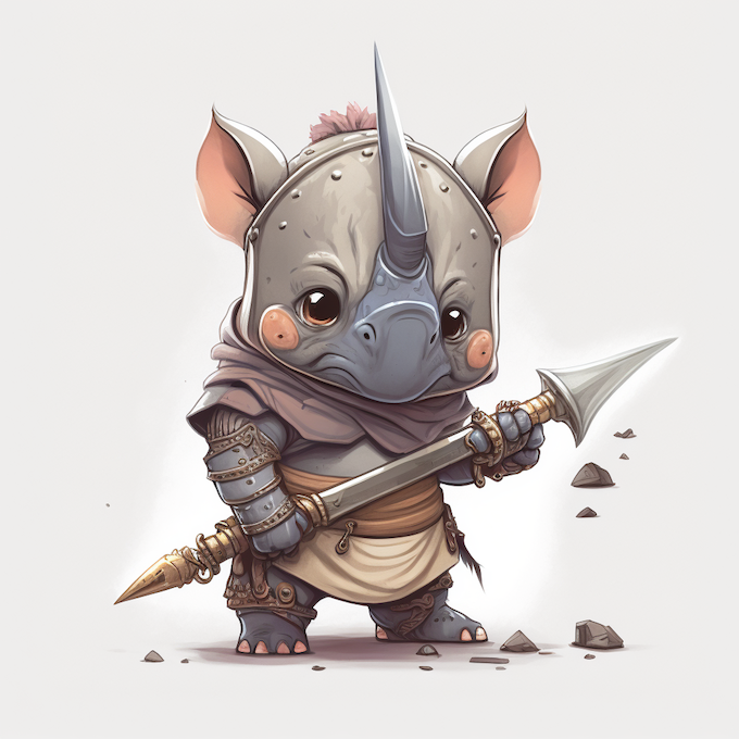 Rhino Fantazoor Chibi Miniature