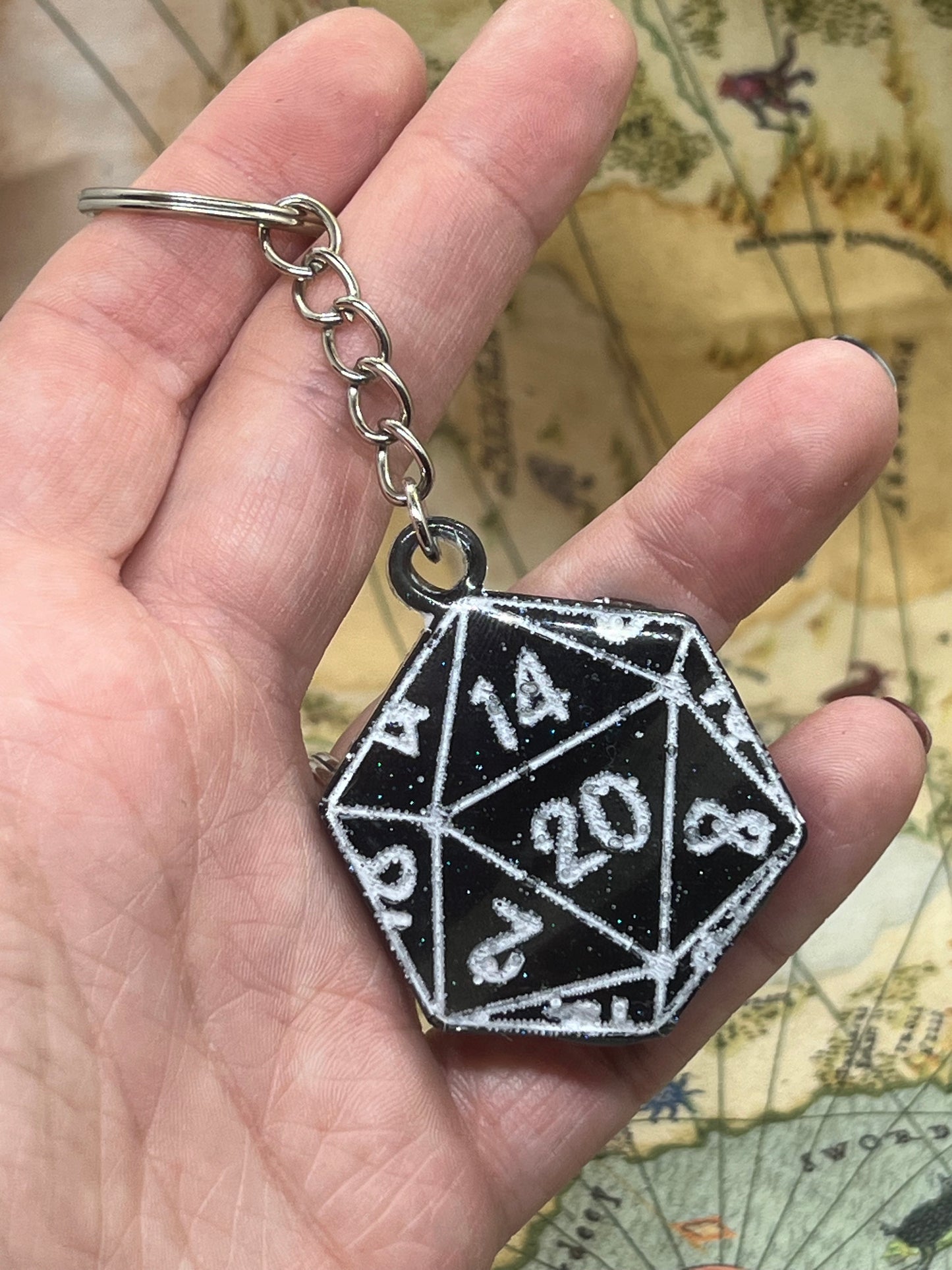 Nat 20 keychain