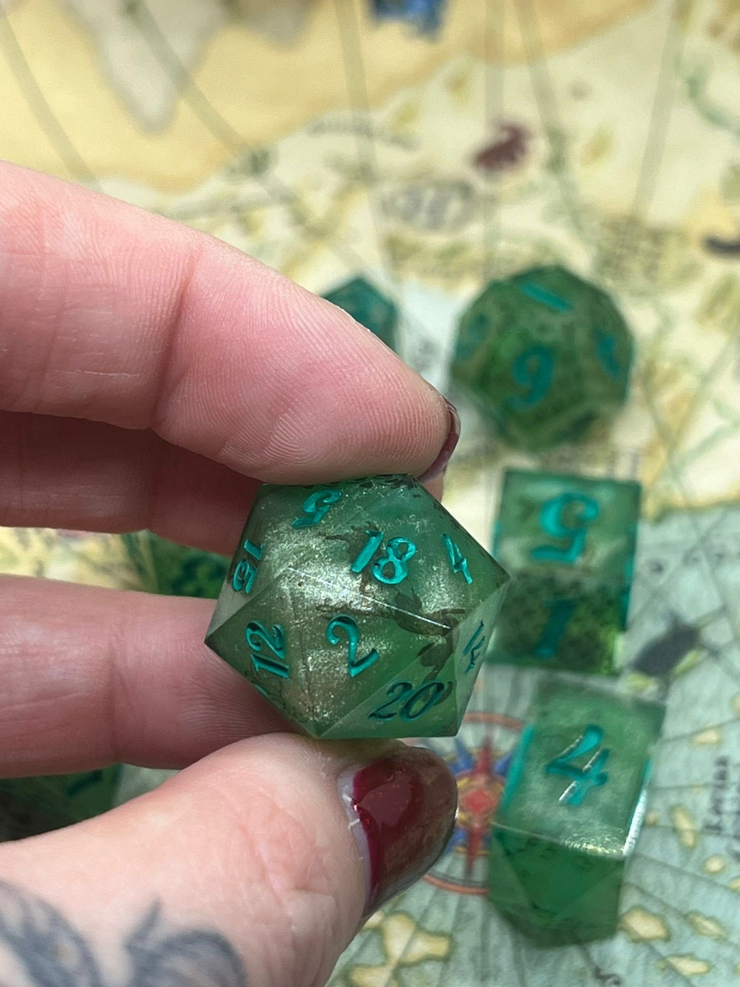 Merfok Handmade Sharp Edge Resin Dice Sets