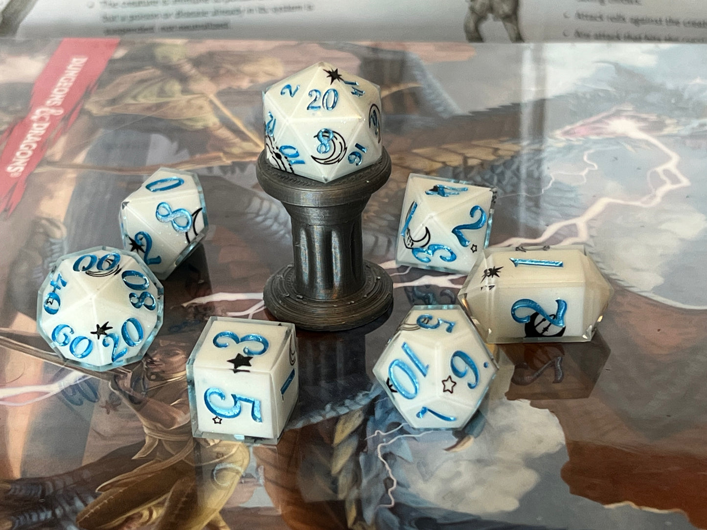 Astral Elves Wishes Handmade Sharp Edge Resin Dice Sets