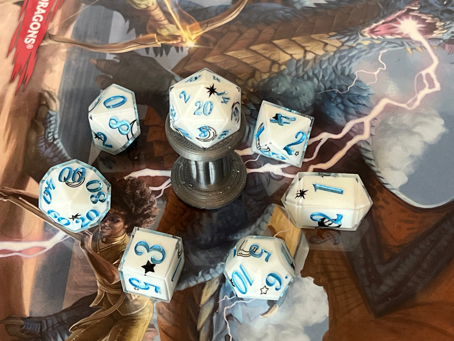 Astral Elves Wishes Handmade Sharp Edge Resin Dice Sets