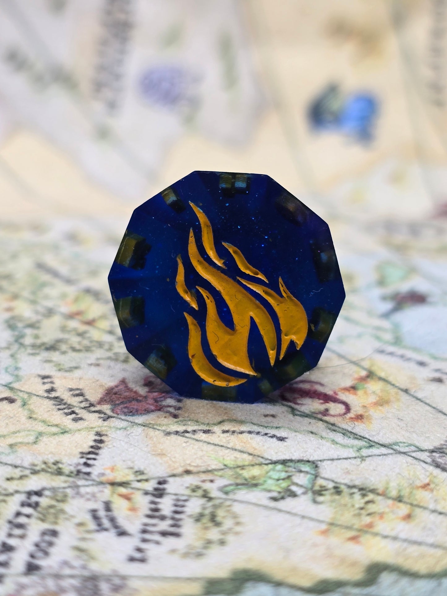 Dark firebolt D10 handmade dice