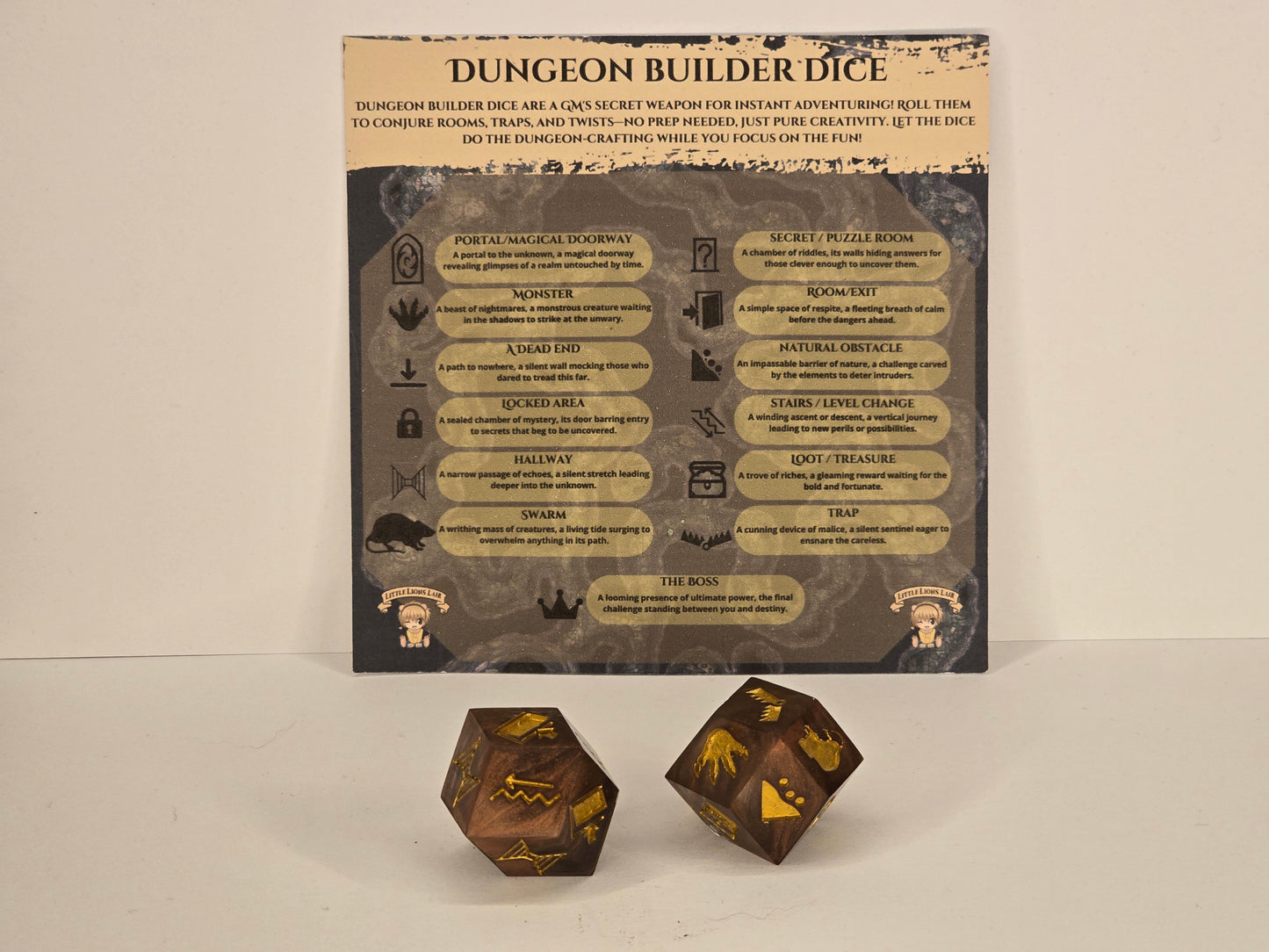 Dungeon builder handmade dice