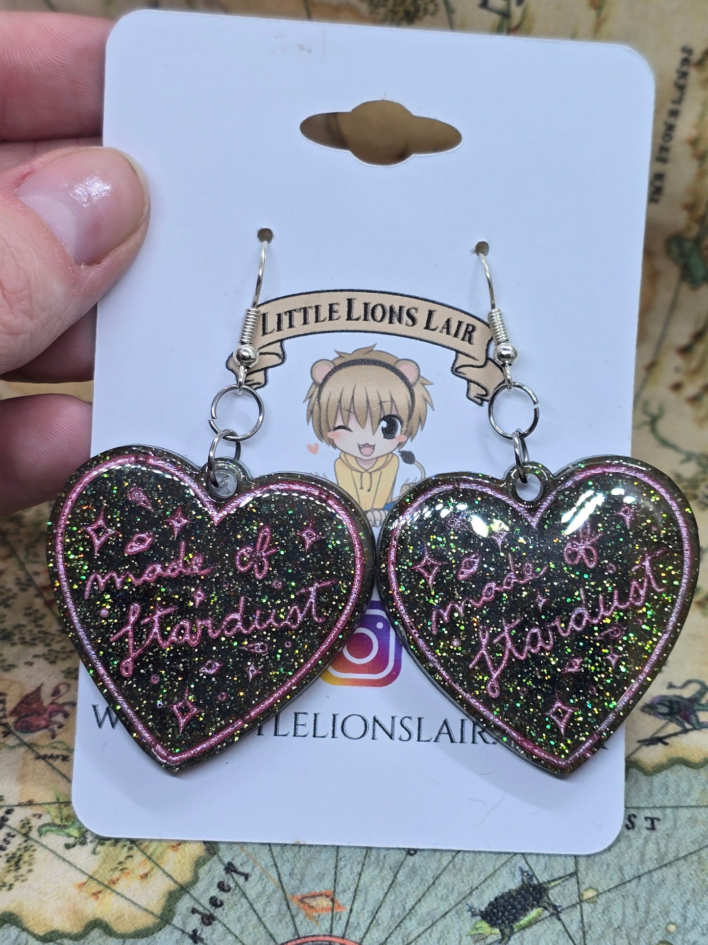Made with stardust earrings