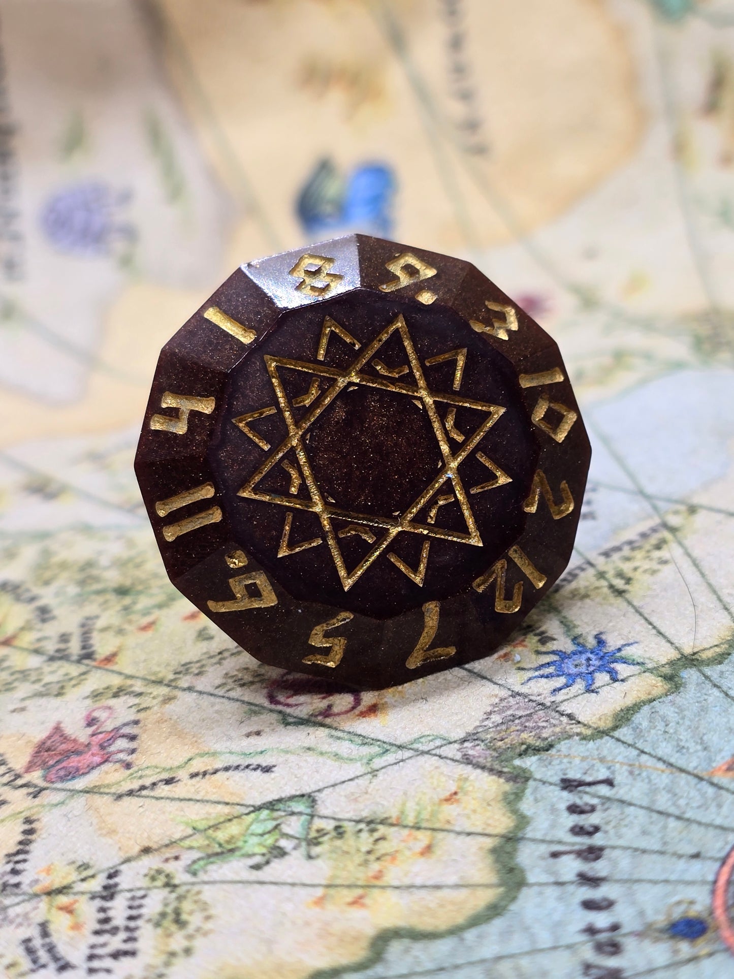 Choco gem zodiac D12 handmade dice