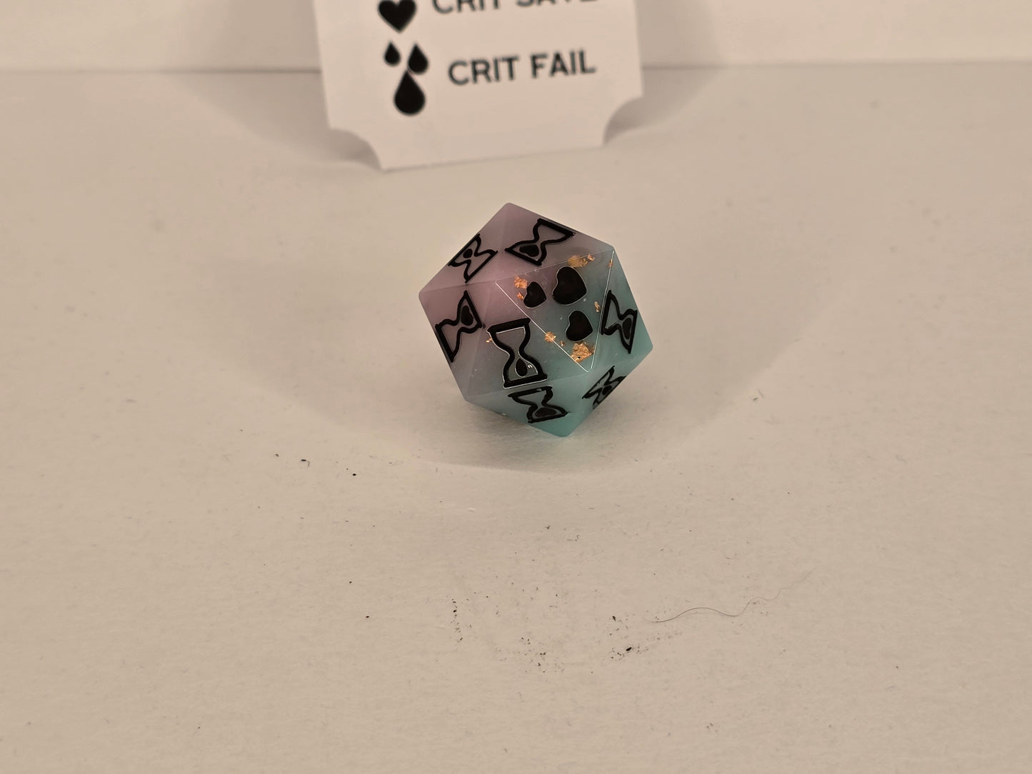 Cotton candy handmade Death save dice