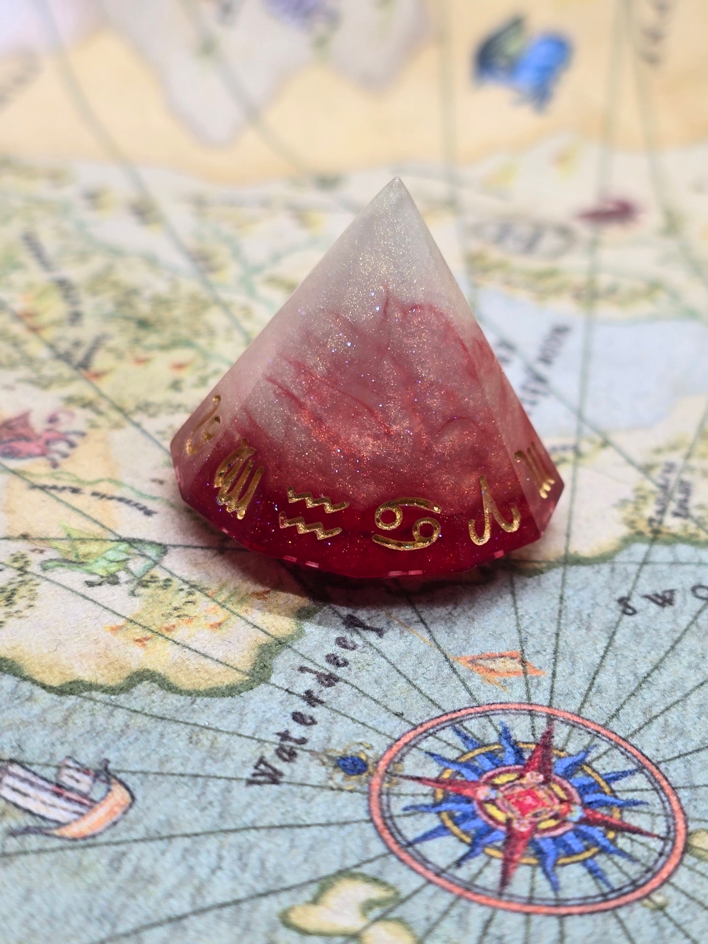 Blood in the snow zodiac D12 handmade dice