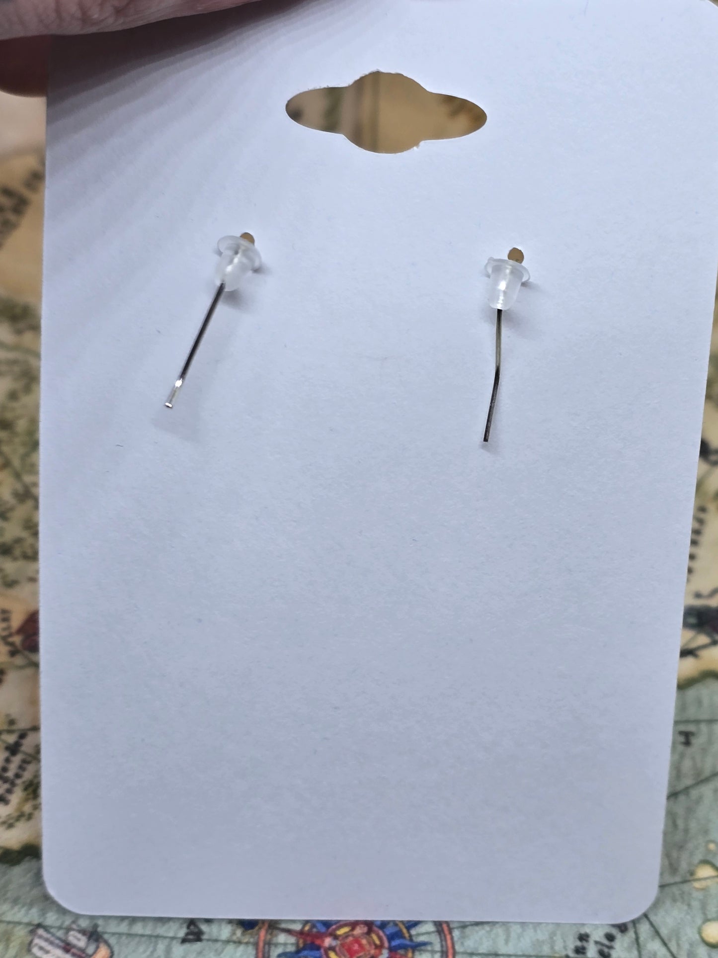 Ghost face knife earrings