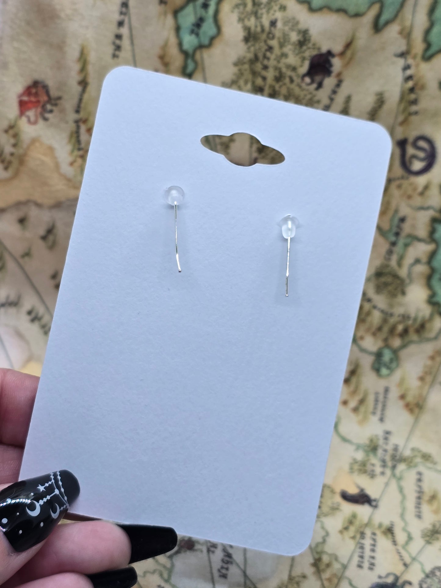 Ghost face knive earrings