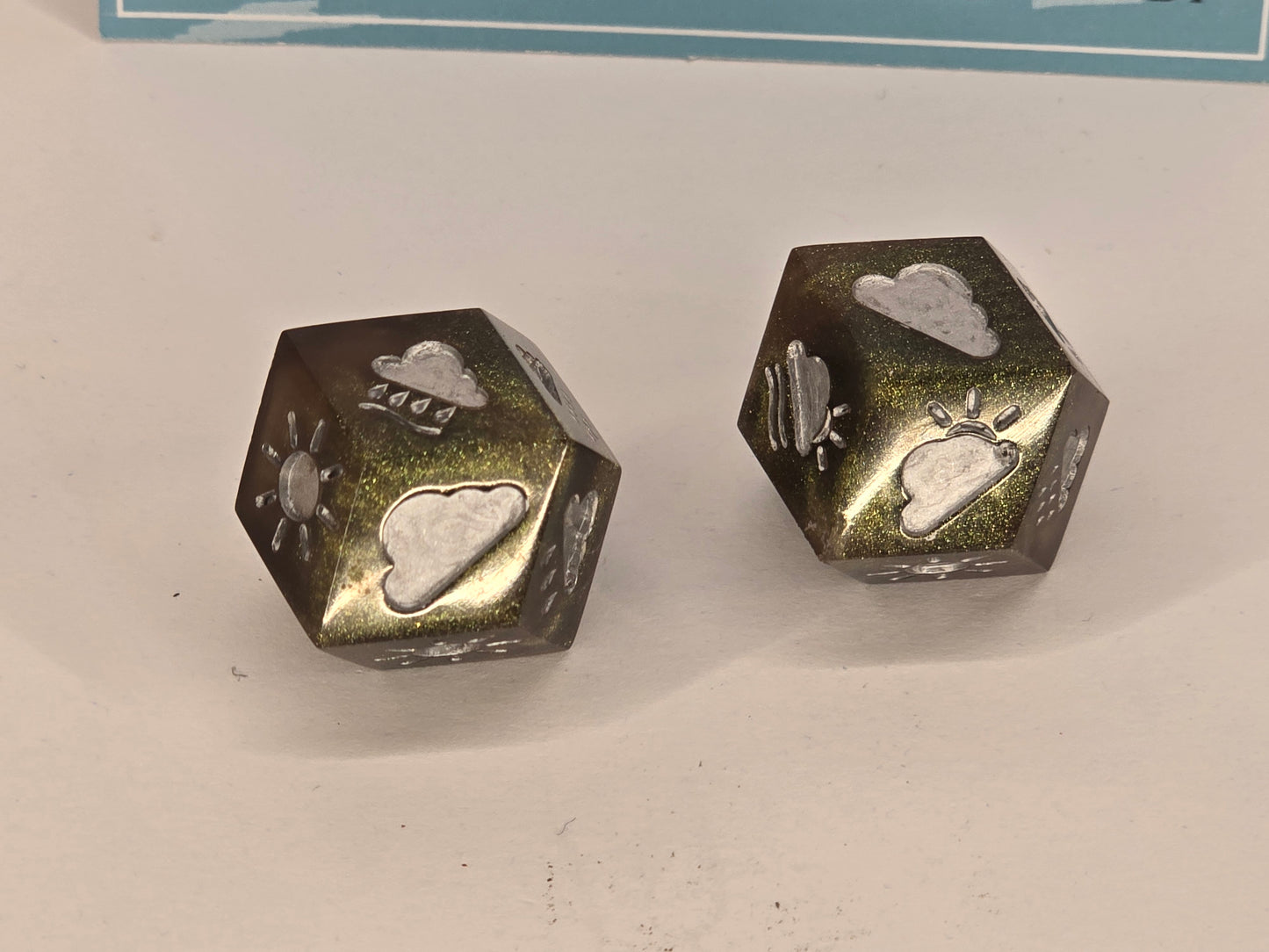 Handmade weather dice