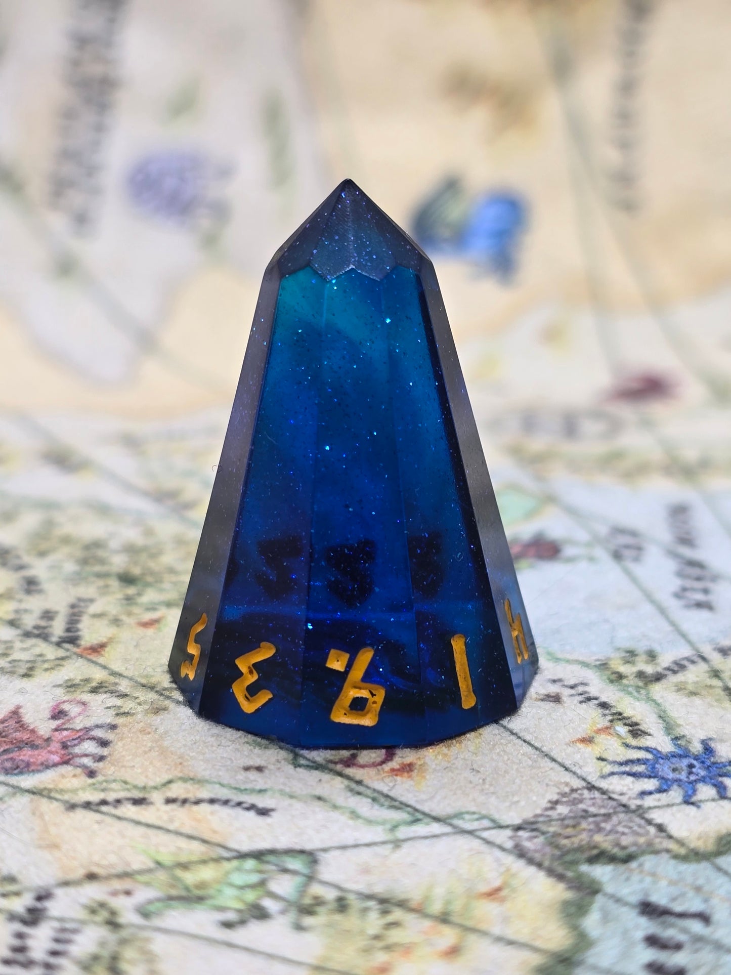 Dark firebolt D10 handmade dice