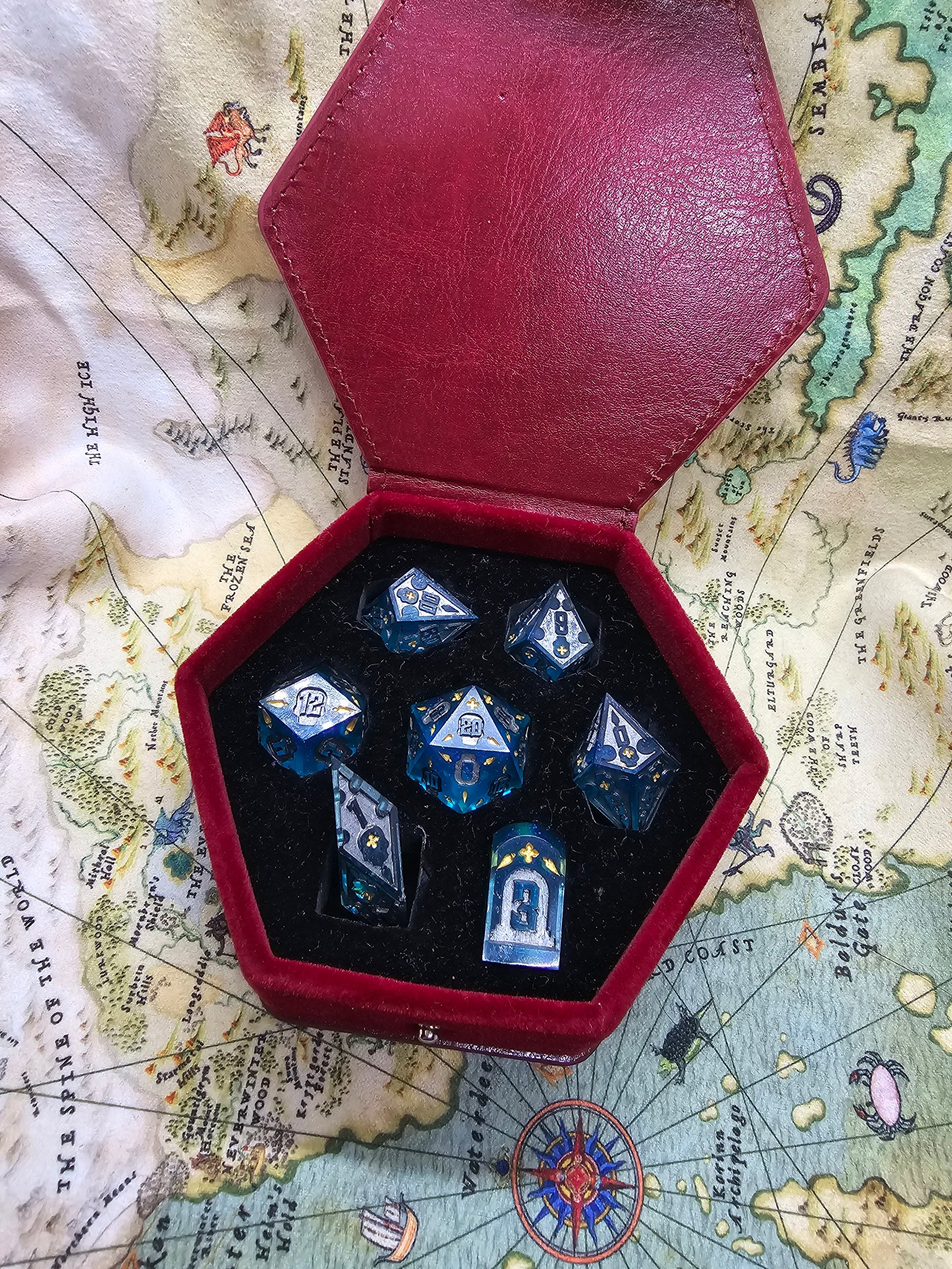 Deep waters Halloween handmade dice set