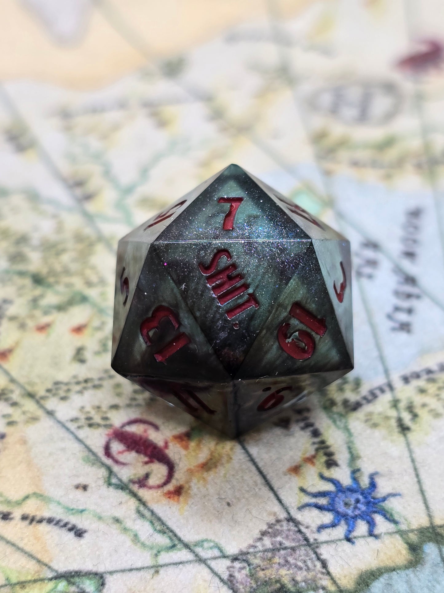Galactic Crit! Shit. Handmade D20