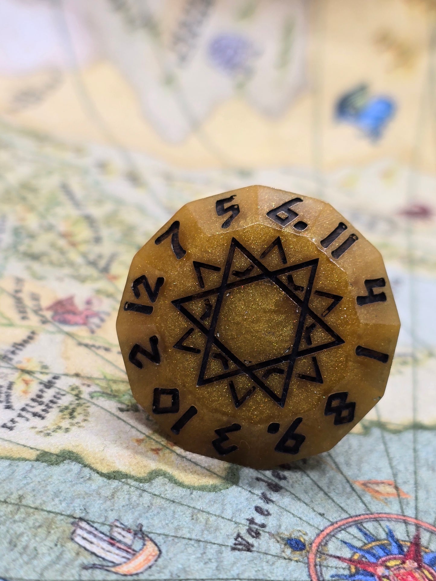 Midas gem zodiac D12 handmade dice