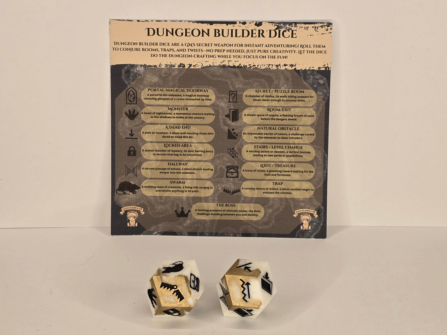 Dungeon builder handmade dice