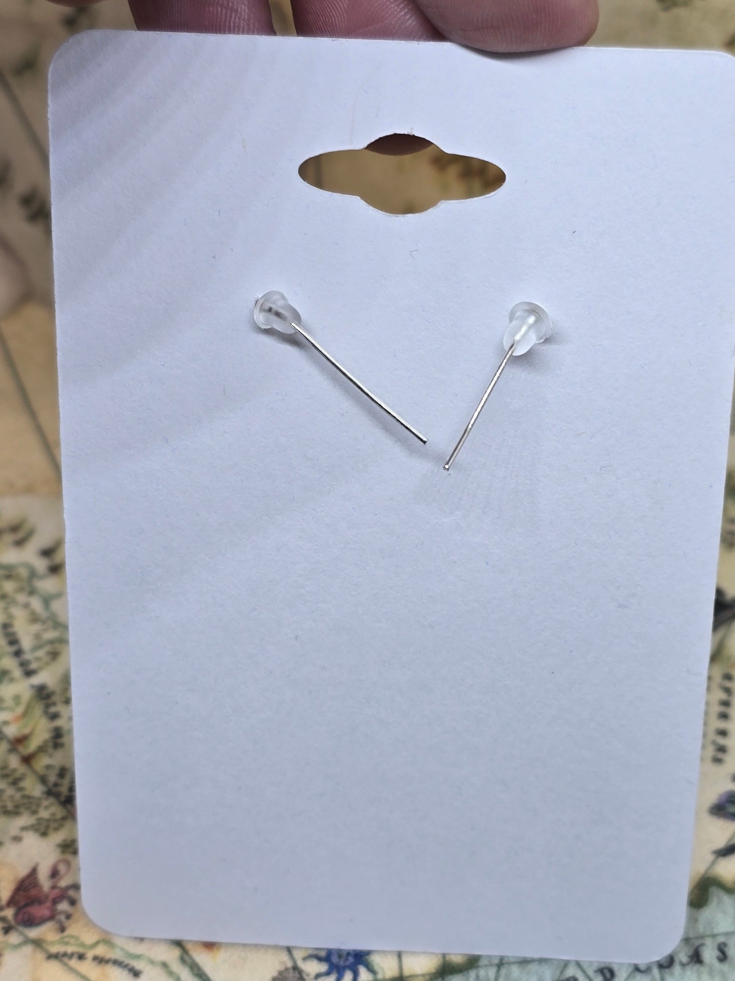 Ghost face knife earrings