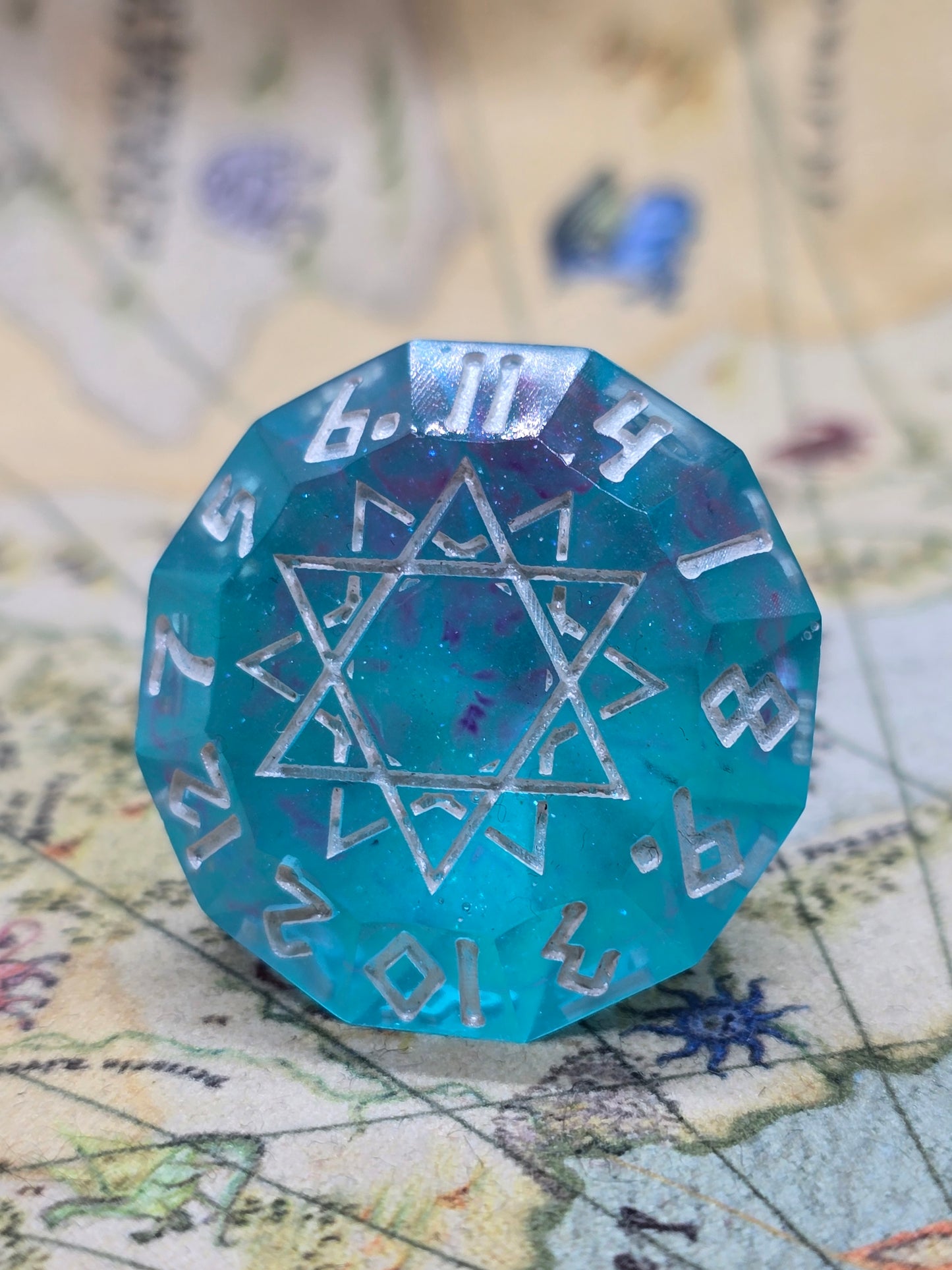 Spirit water zodiac D12 handmade dice