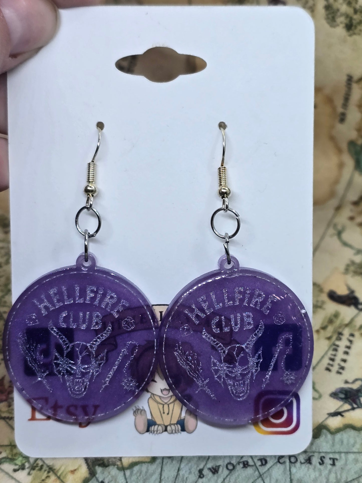 DnD club earrings
