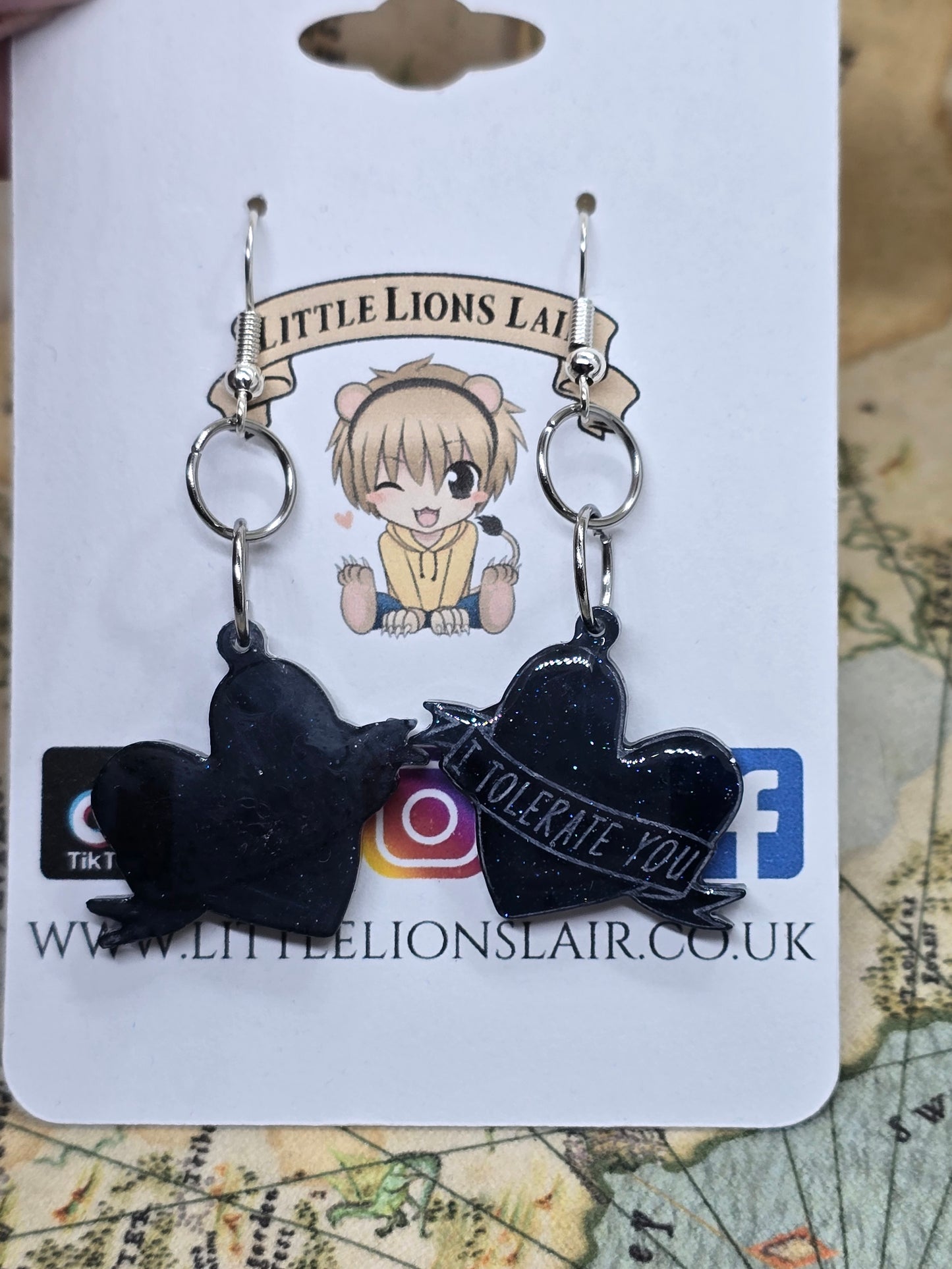 I tolerate you earrings