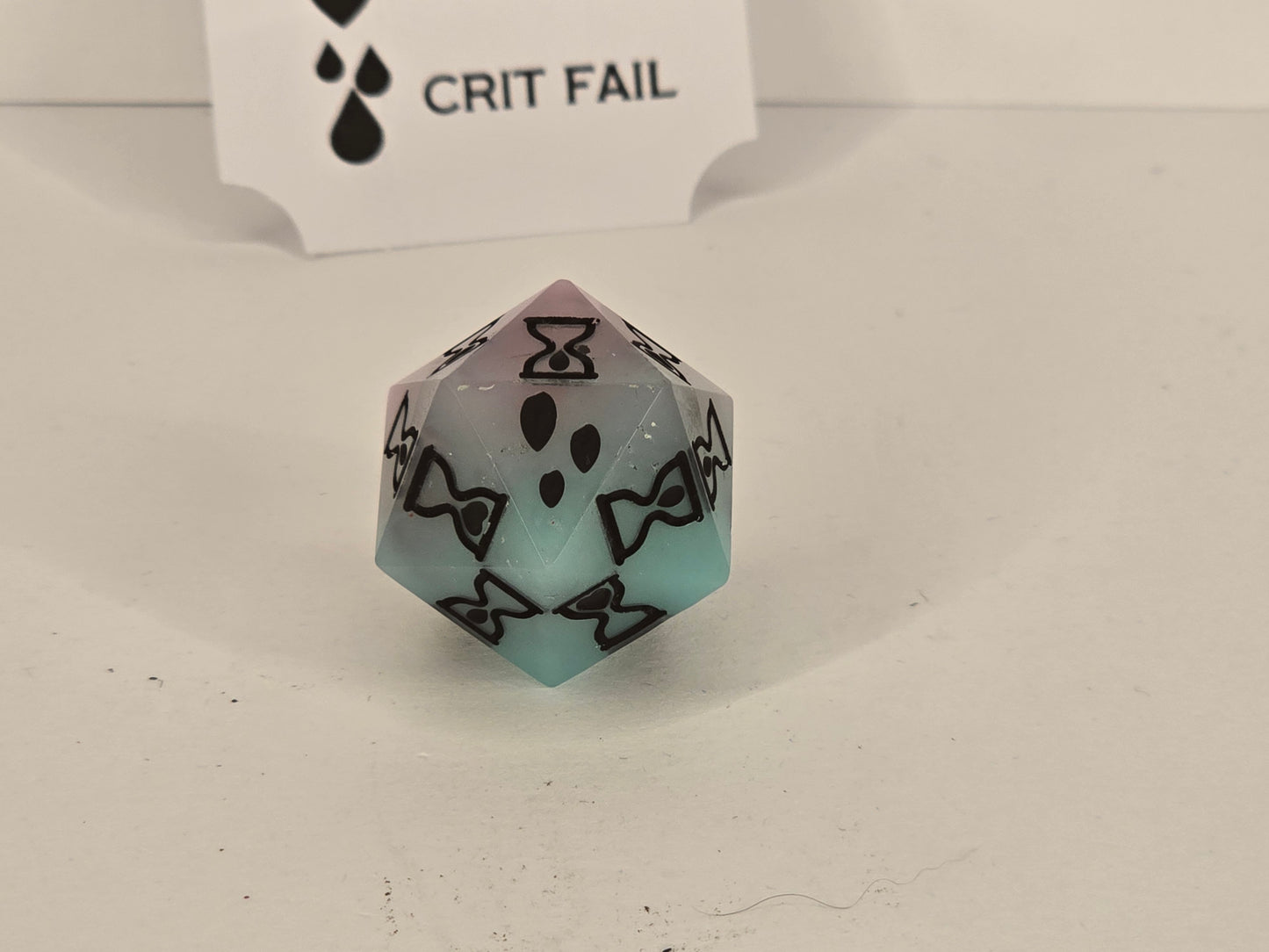 Cotton candy handmade Death save dice