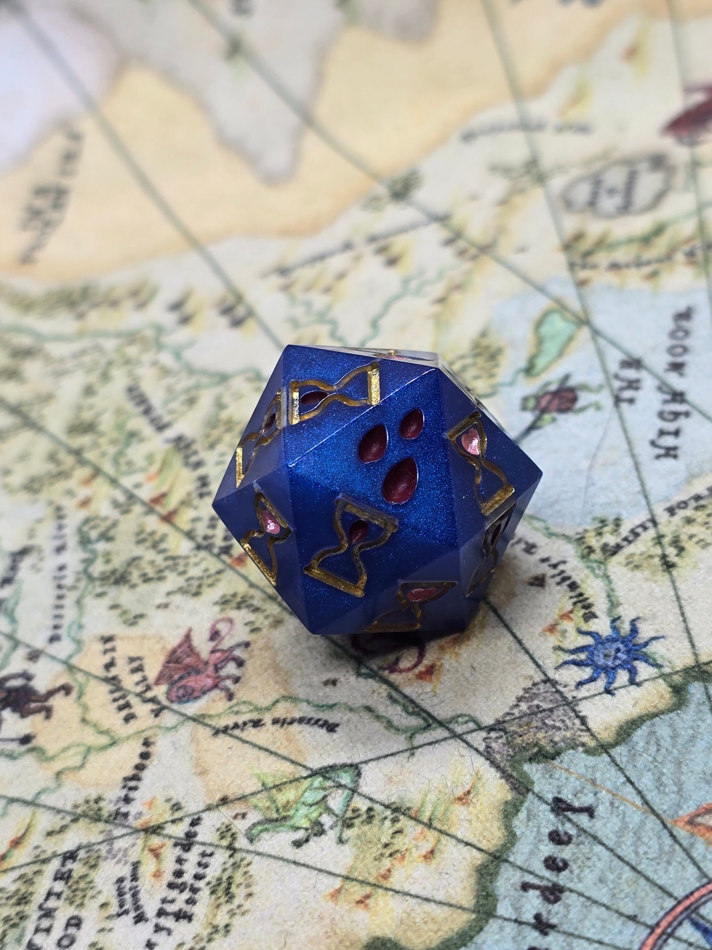 Blueberry death save handmade dice
