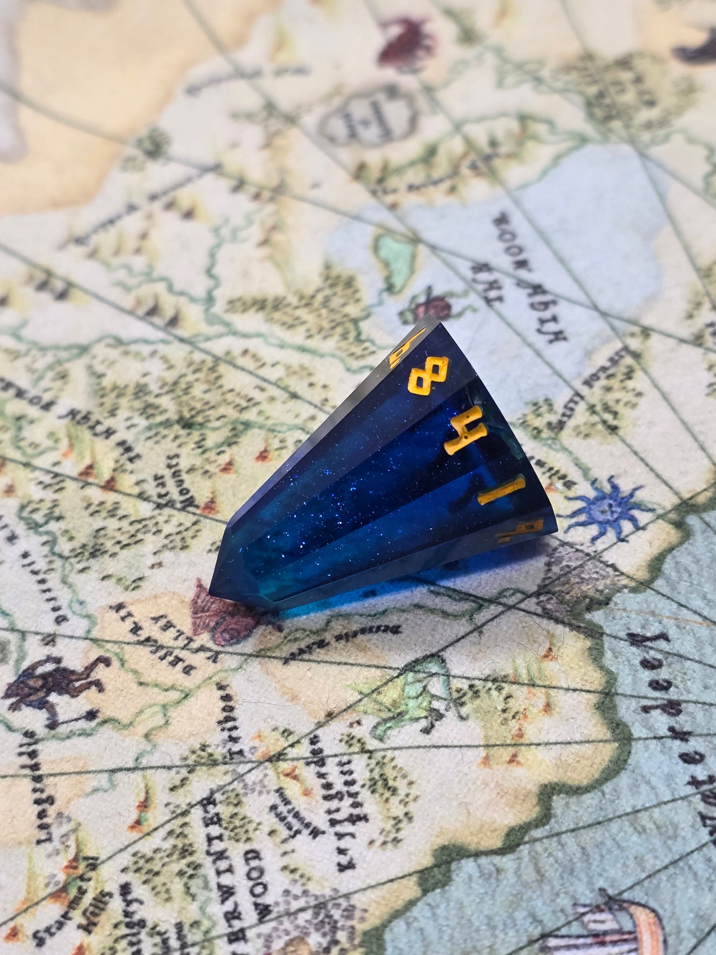Dark firebolt D10 handmade dice