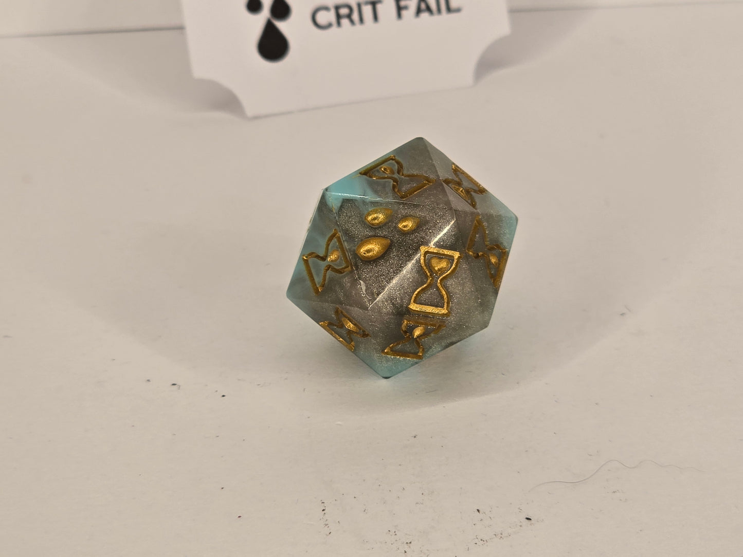 Beach vibes handmade death save dice