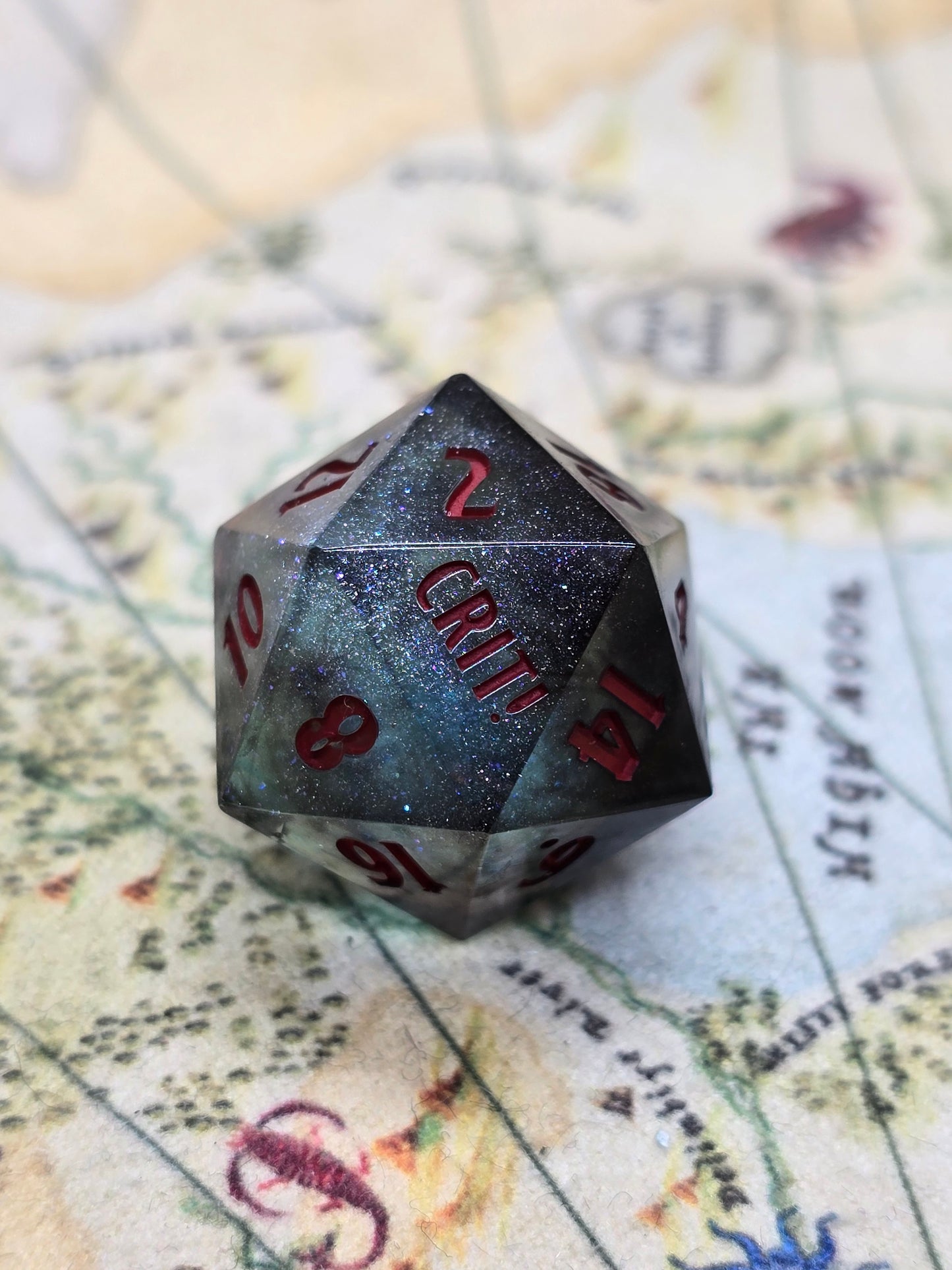 Galactic Crit! Shit. Handmade D20