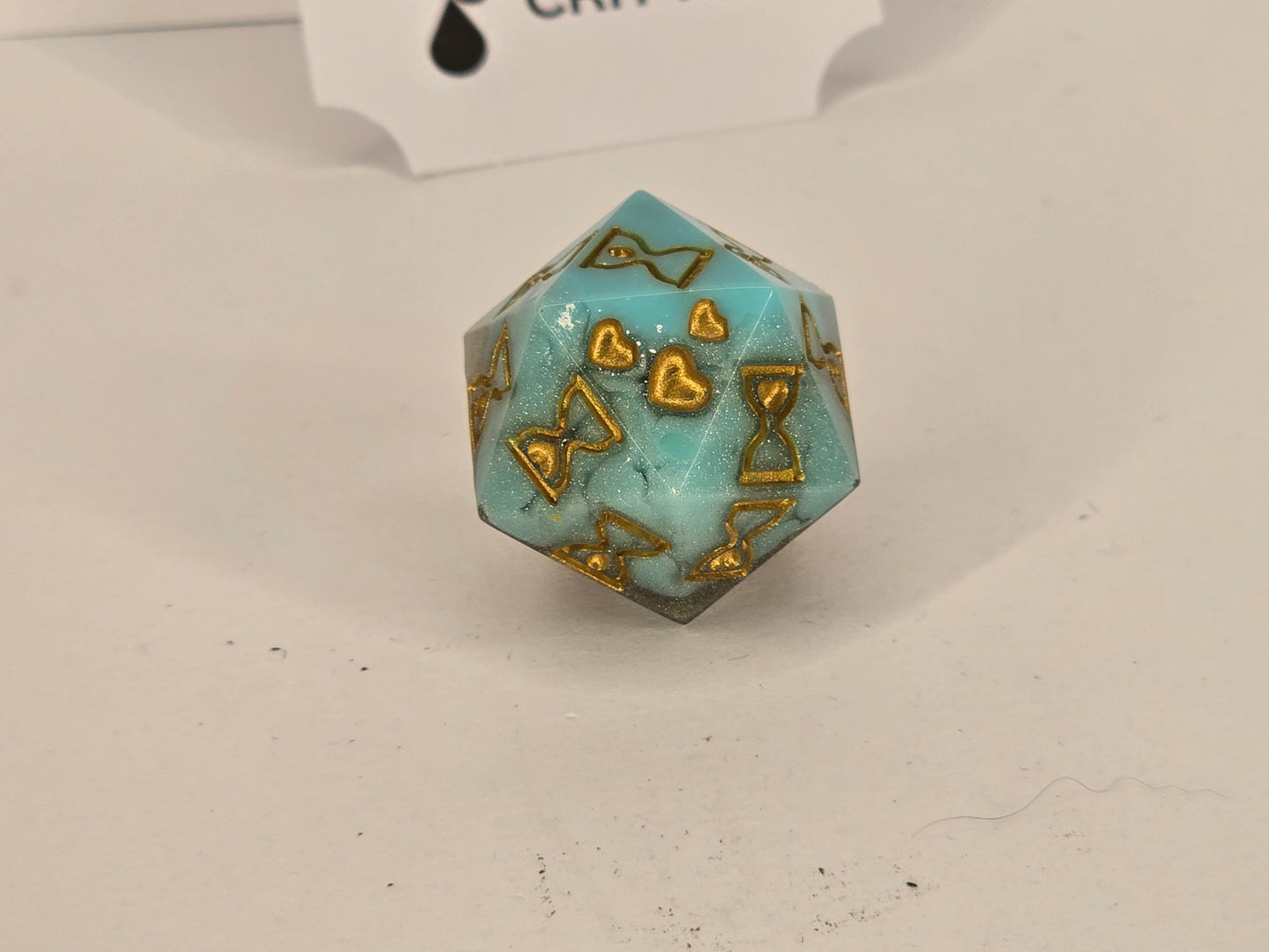 Beach vibes handmade death save dice