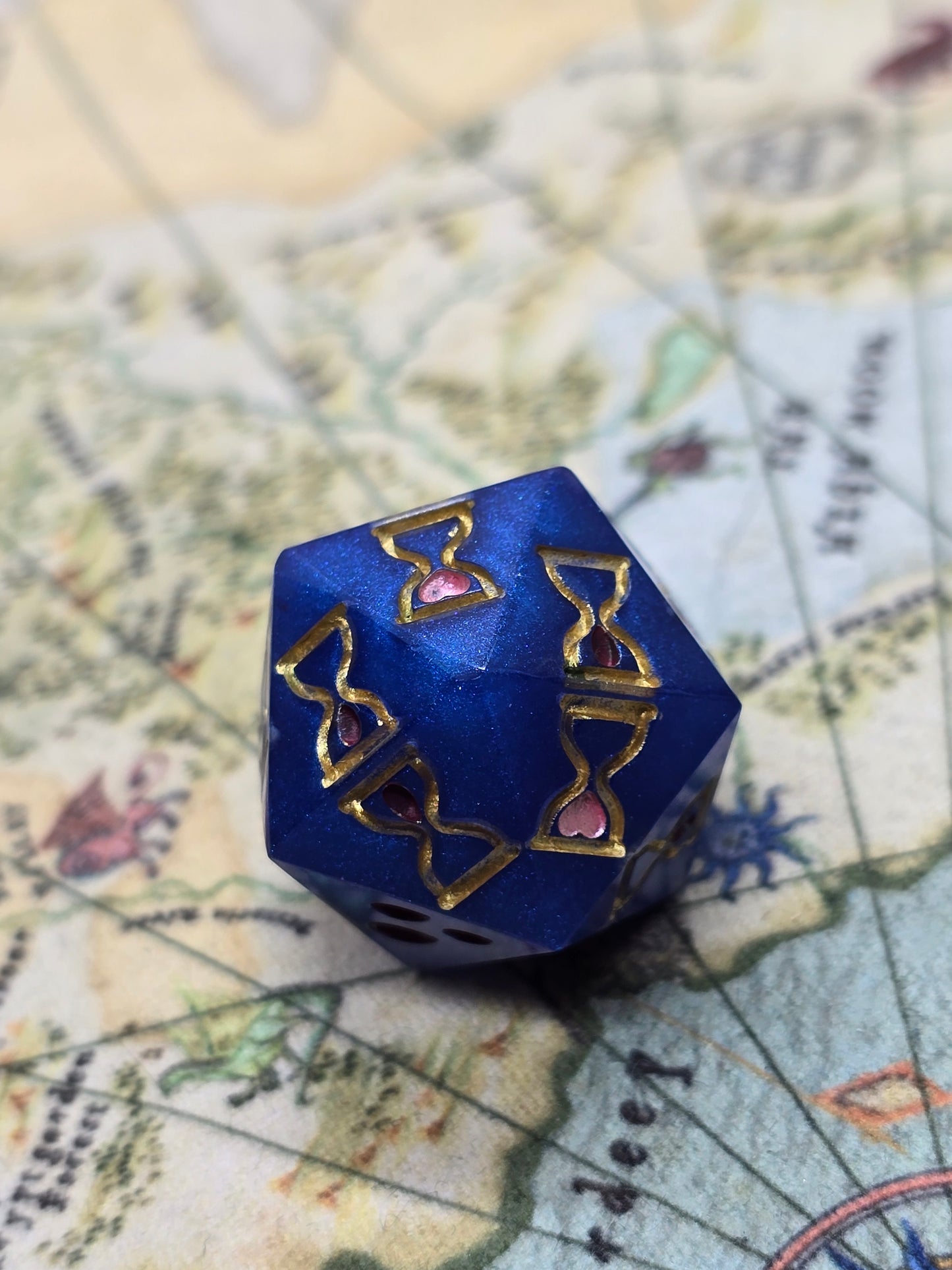 Blueberry death save handmade dice