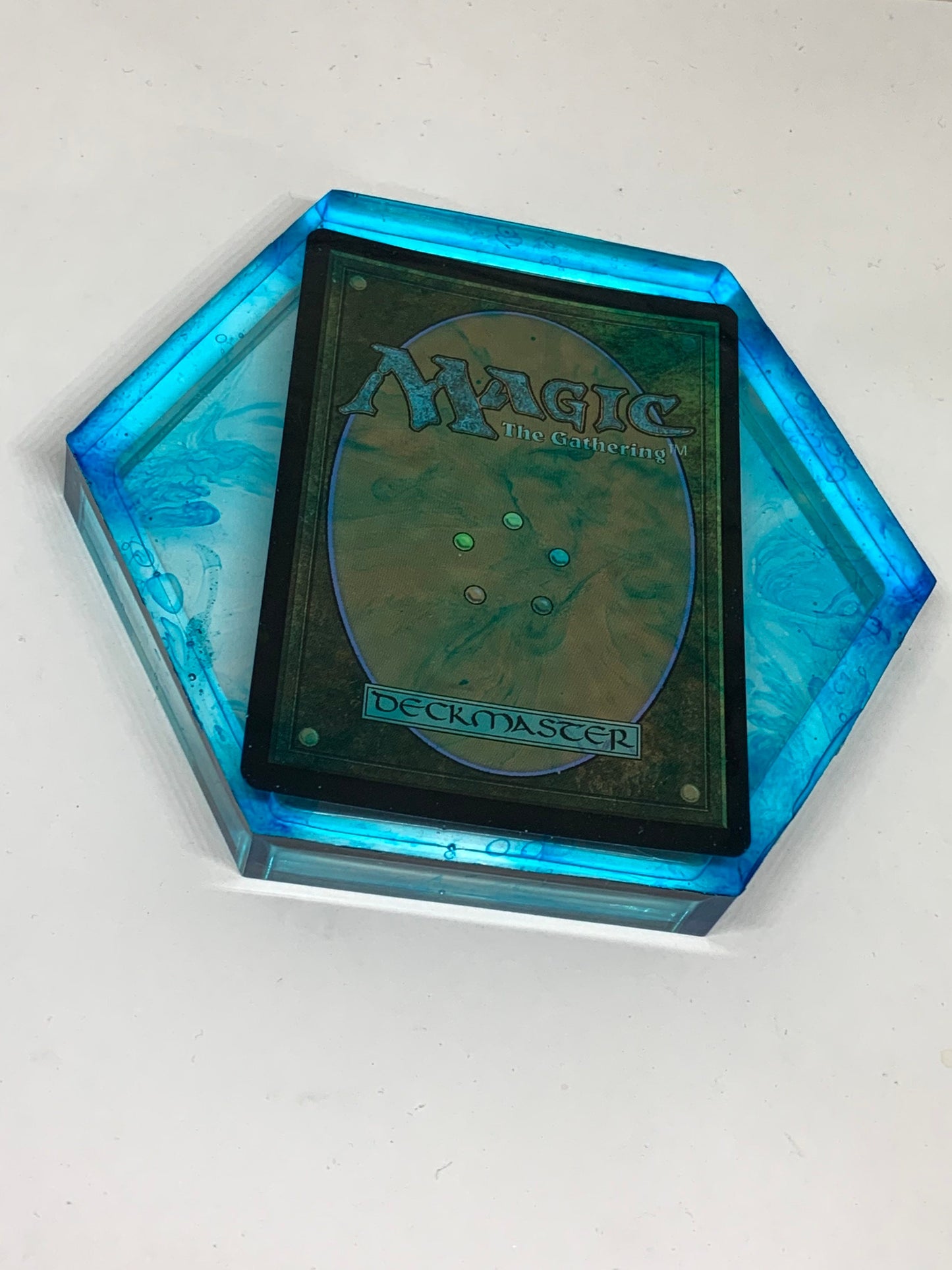 Magic the gathering resin coaster shiney/ foily land card