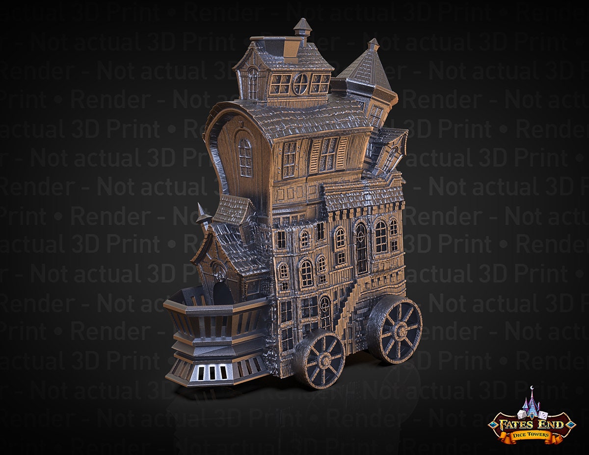Fates End Merchant Dice Tower - DnD, RPG, Call of Cthulhu, Dungeons and Dragons, Pathfinder, Table Top Gaming