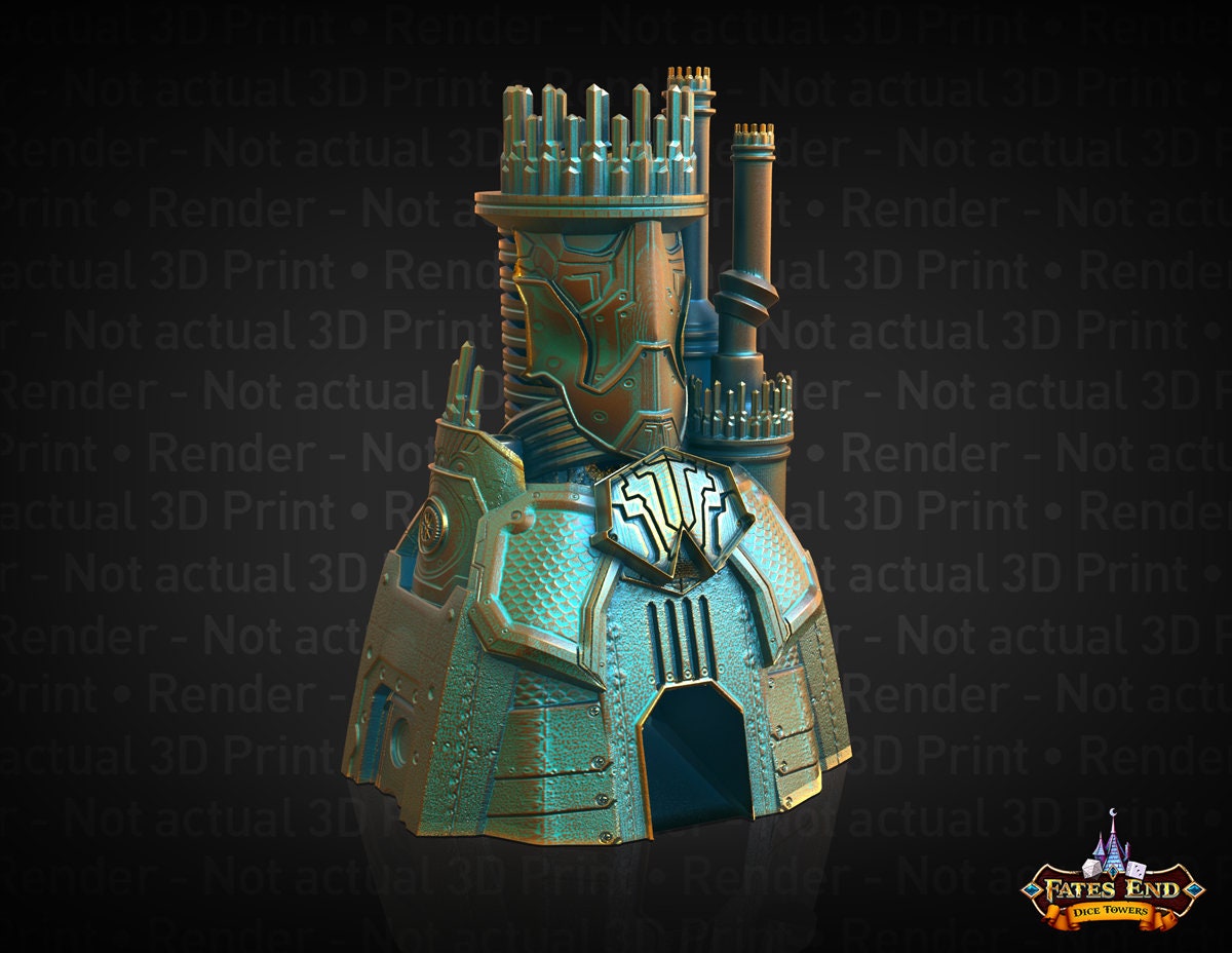 Fates End Warforged Monster Dice Tower