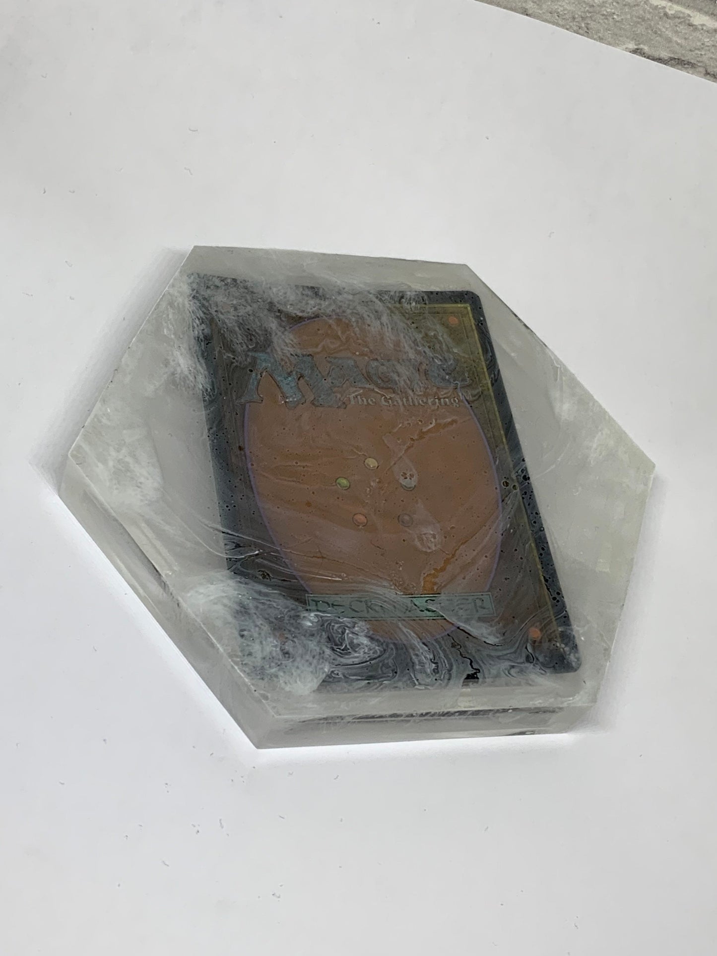 Magic the gathering resin coaster shiney/ foily land card