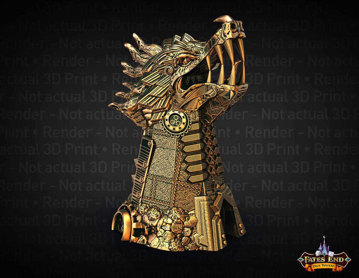 Fates End Clockwork Dragon Dice Tower - DnD, RPG, Call of Cthulhu, Dungeons and Dragons, Pathfinder, Table Top Gaming