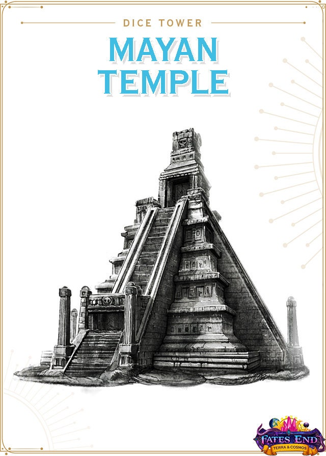 Mayan Fates End Dice Tower - DnD, RPG, Call of Cthulhu, Dungeons and Dragons, Pathfinder, Table Top Gaming