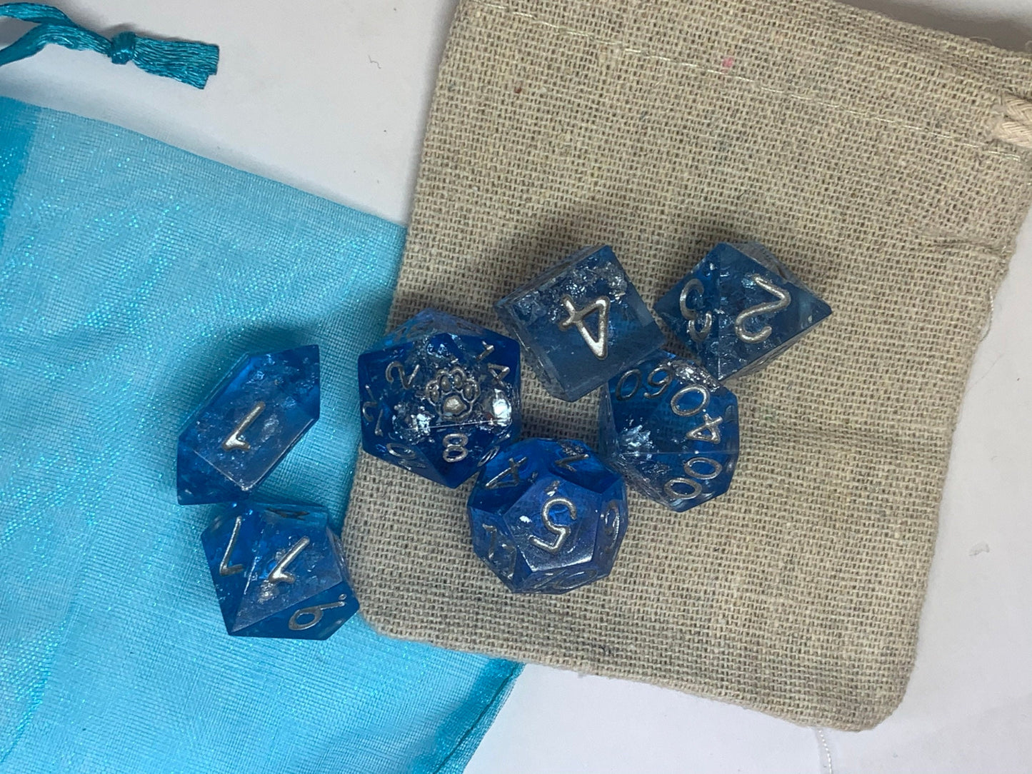 Mako Handmade Resin Edge Dice Set