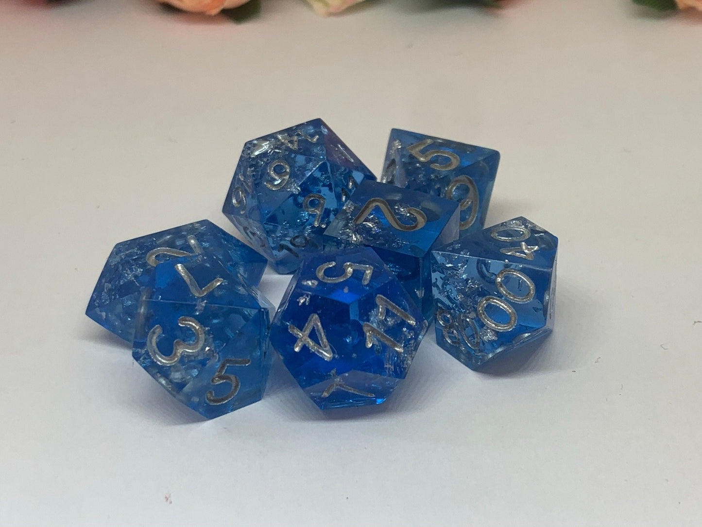 Mako Handmade Resin Edge Dice Set