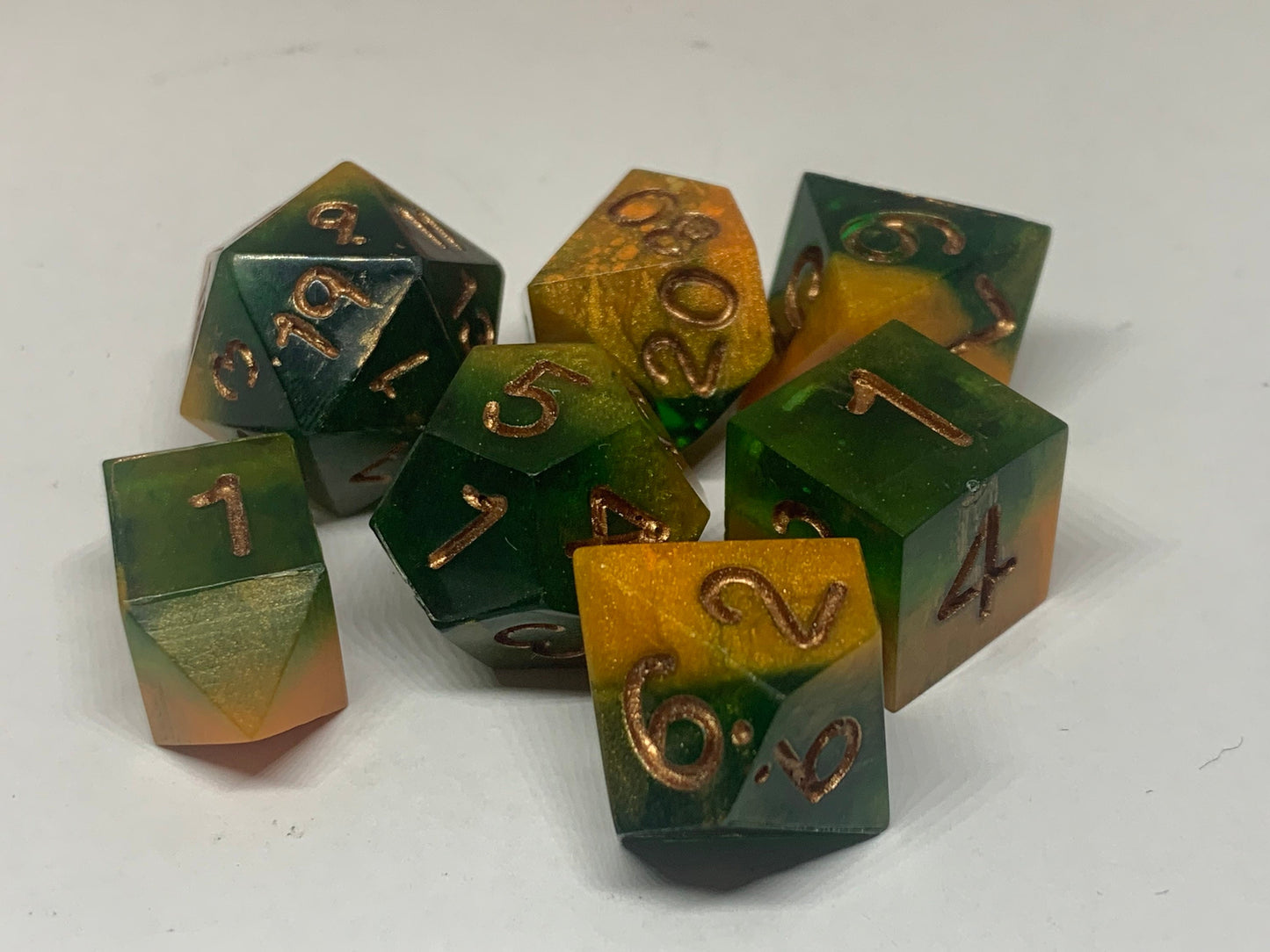 All Hallows’ Eve Handmade Resin Edge Dice Set