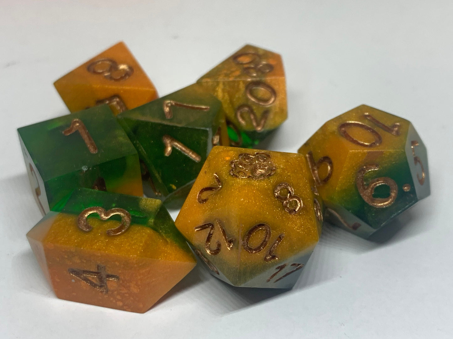 All Hallows’ Eve Handmade Resin Edge Dice Set