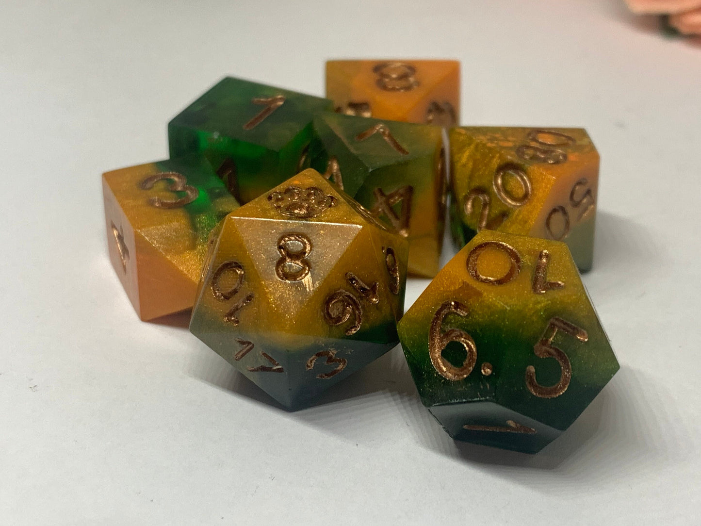 All Hallows’ Eve Handmade Resin Edge Dice Set