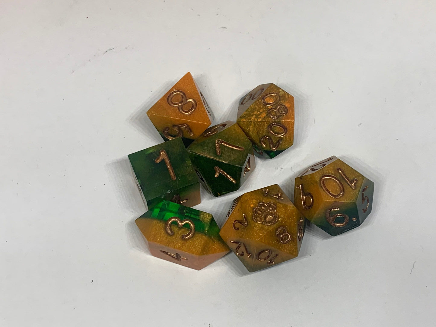 All Hallows’ Eve Handmade Resin Edge Dice Set