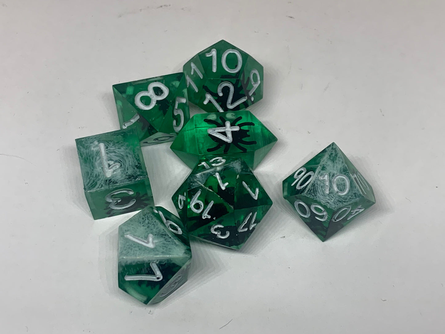 Spiders Web Handmade Resin Edge Dice Set