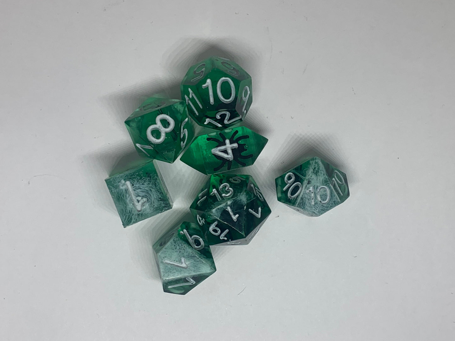 Spiders Web Handmade Resin Edge Dice Set