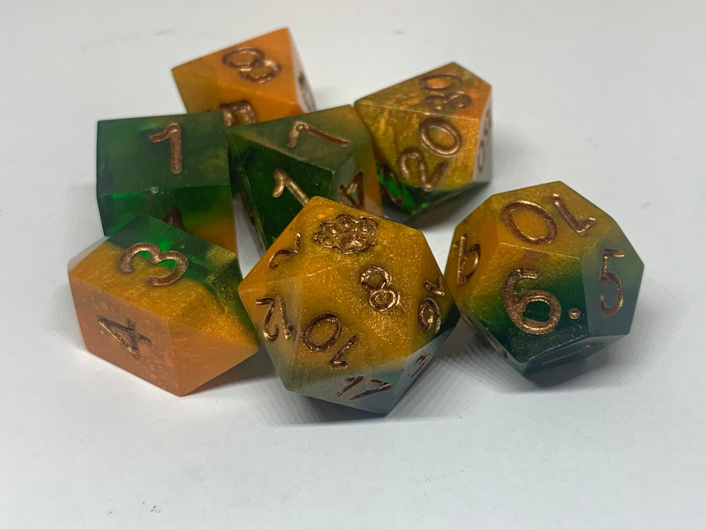 All Hallows’ Eve Handmade Resin Edge Dice Set