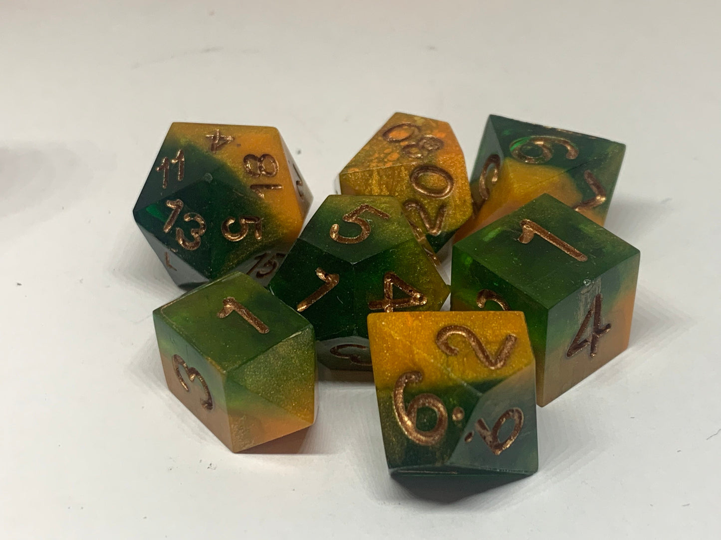 All Hallows’ Eve Handmade Resin Edge Dice Set